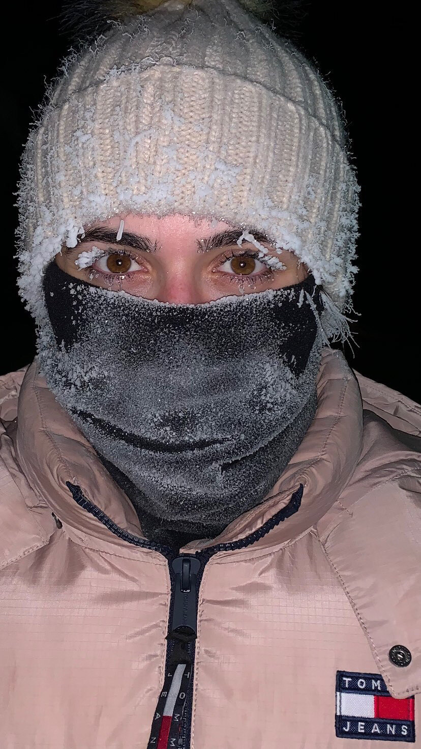 Frozen winter portrait in Lapland